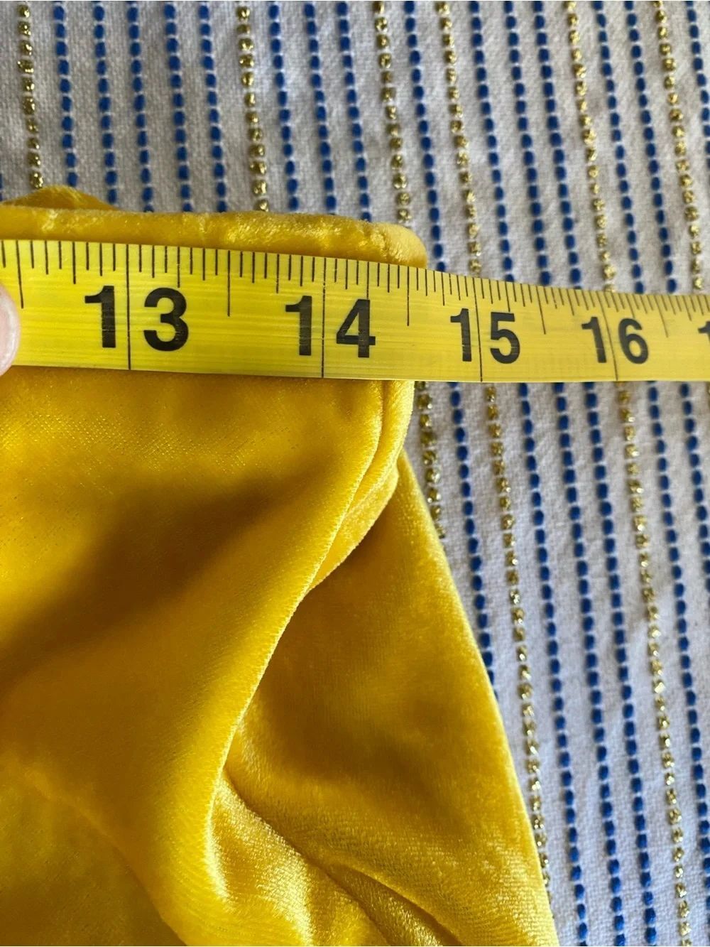 Anthropologie Velvet Midi Skirt in Mustard Yellow Sz XS - Picture 12 of 12